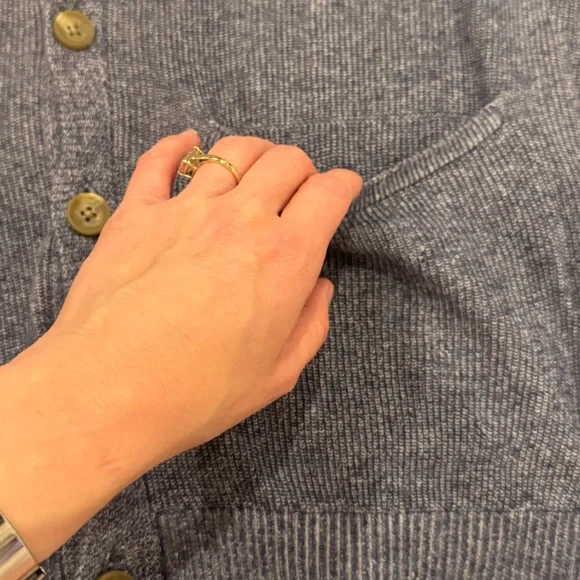 Peter Millar Crown Cotton Hemp Harbor Shawl Cardigan in Windo Blue Size Medium - Picture 7 of 12